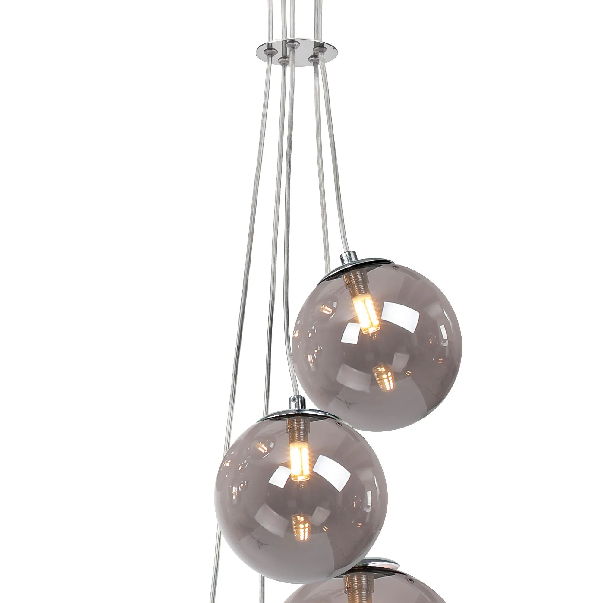 Modern Austin 5-Light Cluster Pendant with G9 Base - Elegant Ceiling Lighting for Dining Room, Kitchen Island, or Entryway
