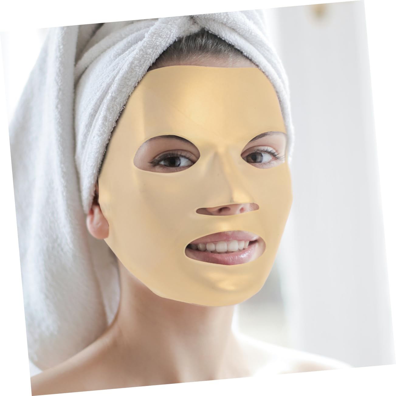 FOMIYES 6pcs Reusable Silicone Mask Holder for Sheet Masks - Earring Style Face Cover for Moisturizing Skincare & Spa Treatments at Home