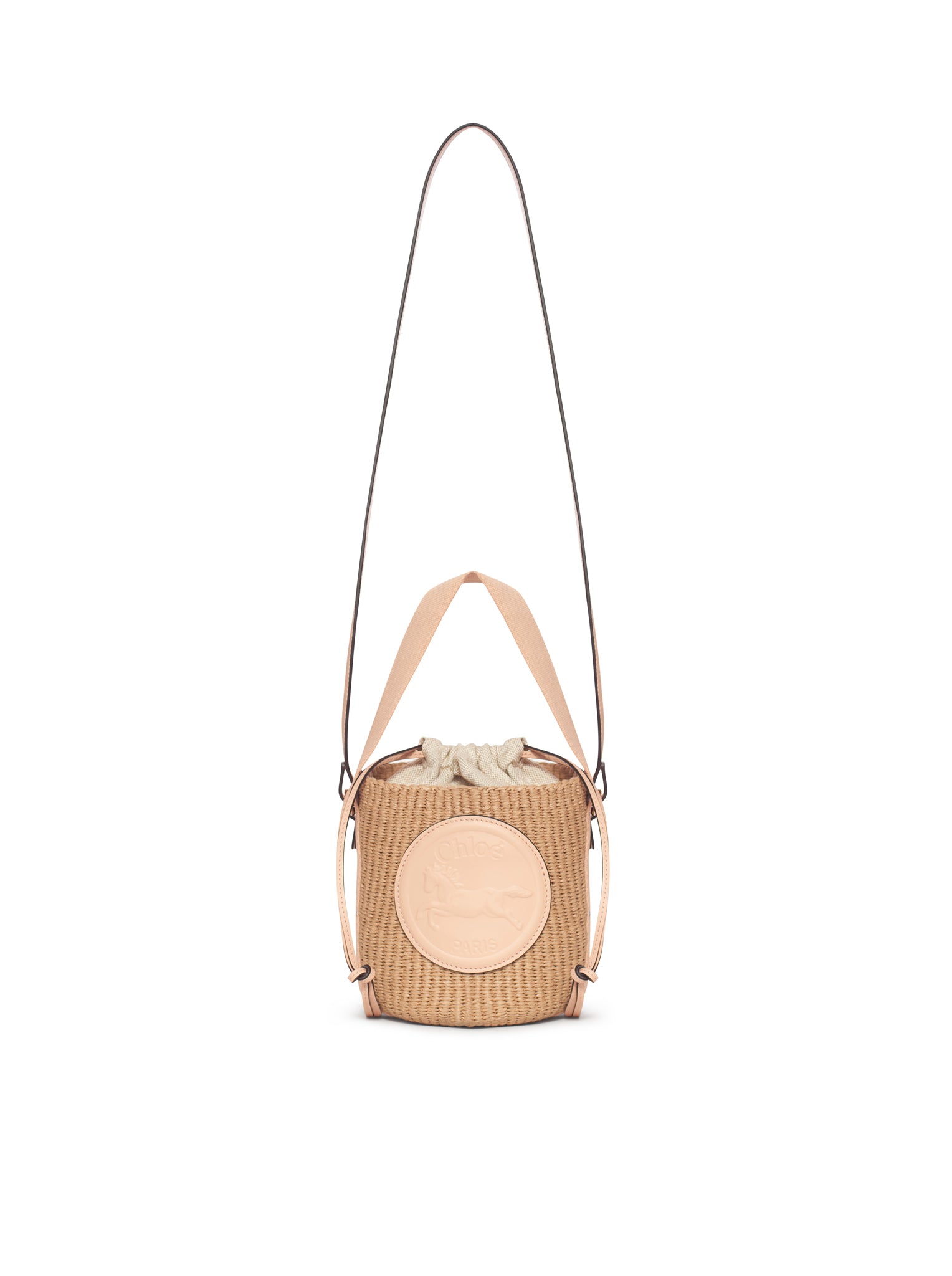 HORSE MEDAL SMALL BASKET BAG - Handmade Natural Fiber Crossbody Purse for Women - Perfect for Casual Outings, Shopping & Travel Accessories