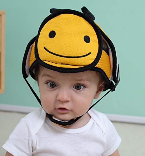Baby Safety Helmet for Toddlers - Adjustable Breathable Infant Head Guard Cushion for Walking & Crawling | Anti-Collision Protective Cap for Kids | Perfect for Playtime, Learning to Walk & Home Safety (Yellow)