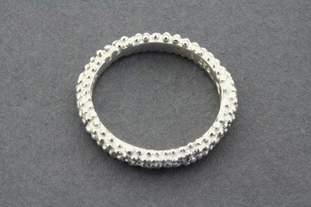 Fine Organic Band Ring - Sterling Silver White Jewelry for Women - Perfect for Weddings, Engagements & Everyday Elegance