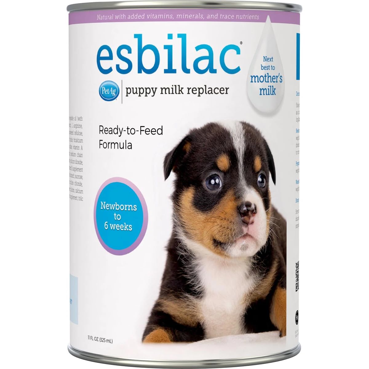 Esbilac Puppy Milk Replacer Liquid - 11oz Ready-to-Feed Formula with Vitamins for Newborn to 6-Week-Old Puppies | Easy Digestible Puppy Milk Supplement | Perfect for Orphaned Puppies, Weaning & Nutritional Support