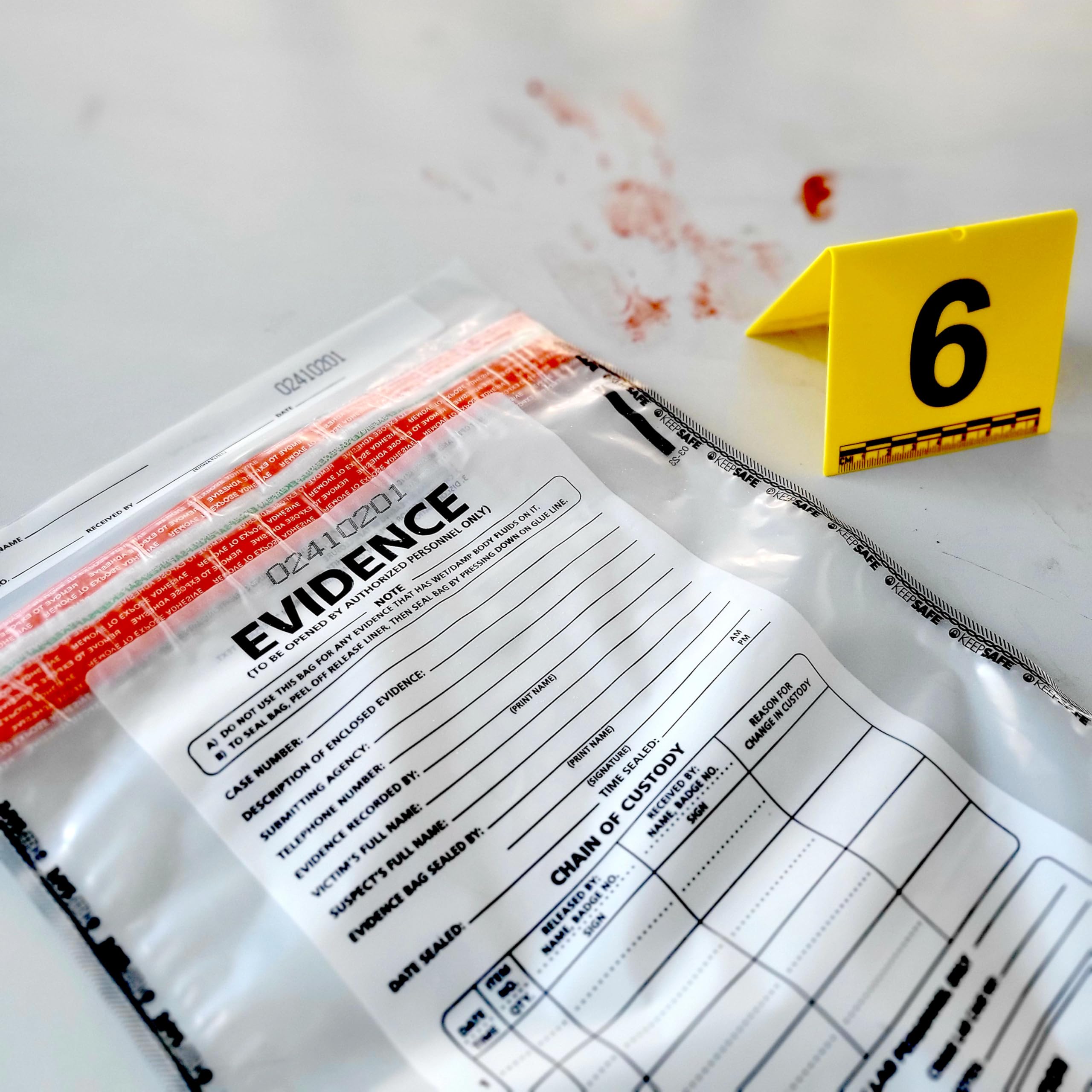Crime Scene Evidence Bags - 12 Pack Paper & Plastic Sample Bags for Forensic Investigations, Police Work & Evidence Collection | Ideal for Law Enforcement, Crime Labs & Security Professionals
