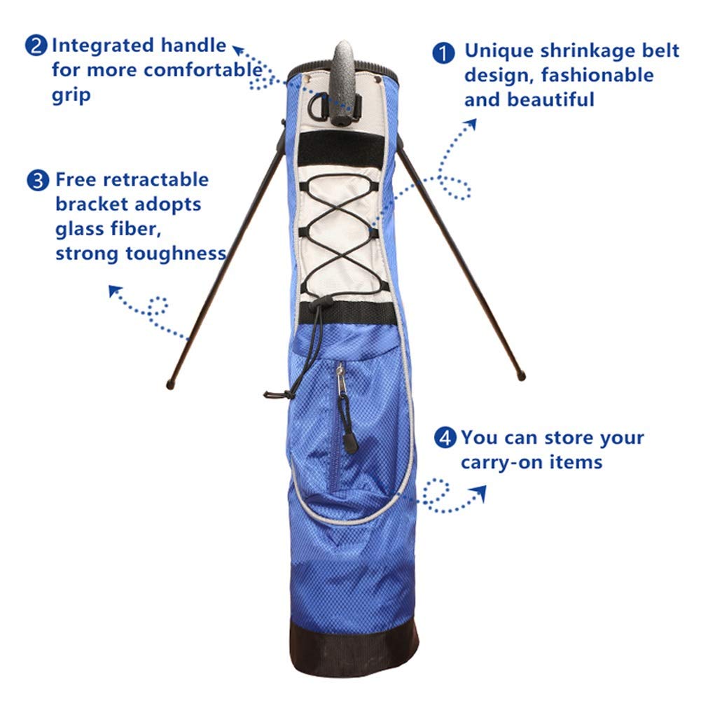 Ochine Lightweight Golf Stand Bag - Durable Pitch & Putt Sunday Bag with Stand, Perfect for Golf Course & Travel | Portable Golf Club Carrier | Ideal for Practice, Weekend Games & Business Trips (Ships from USA)
