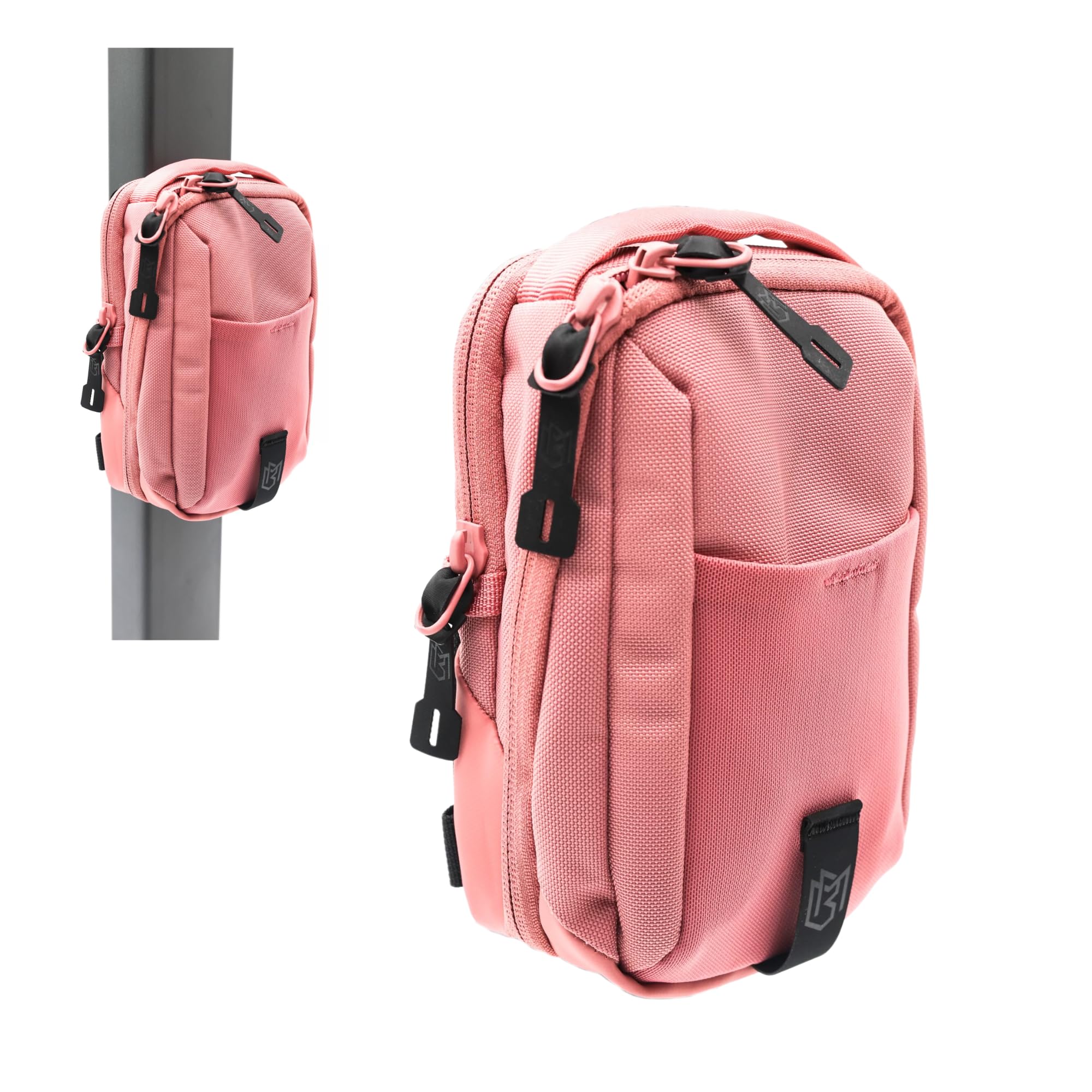 Stylish Pink Crossbody Sling Bag for Men & Women - Magnetic Gym Bag for Workout, Travel, Office & Sports | Secure Magnetic Attachment Keeps Belongings Clean | Perfect for Fitness Enthusiasts, Commuters & Travelers