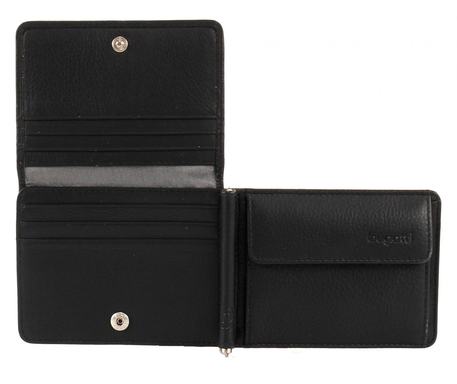 Bugatti City Line Clip Purse - Modern Slim Wallet for Women & Men - RFID Blocking Credit Card Holder - Perfect for Travel, Work & Everyday Use