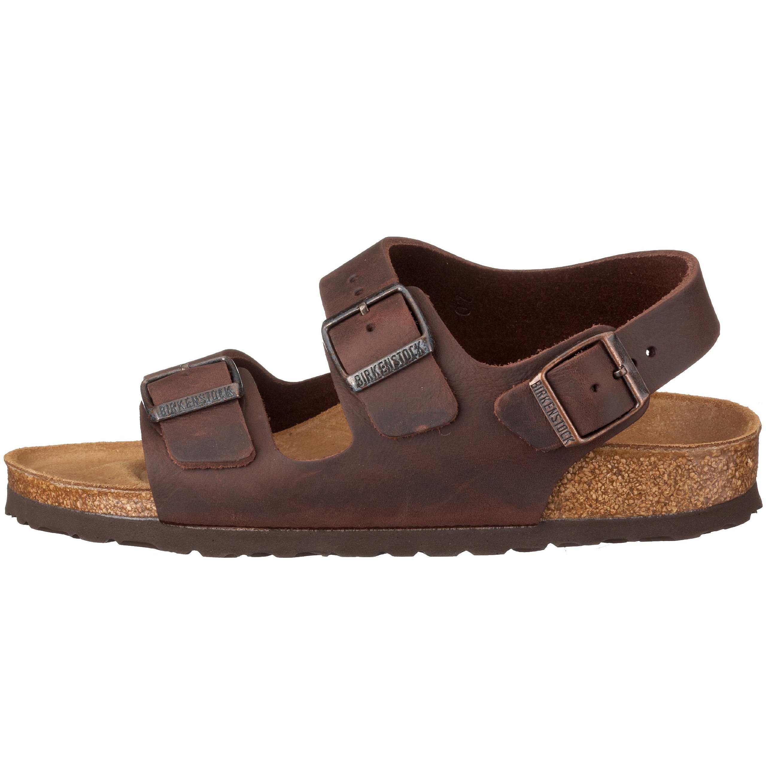 Birkenstock Men's Milano Habana Leather Sandals - Comfortable Narrow Fit Size 35 - Perfect for Summer Walking & Casual Outings