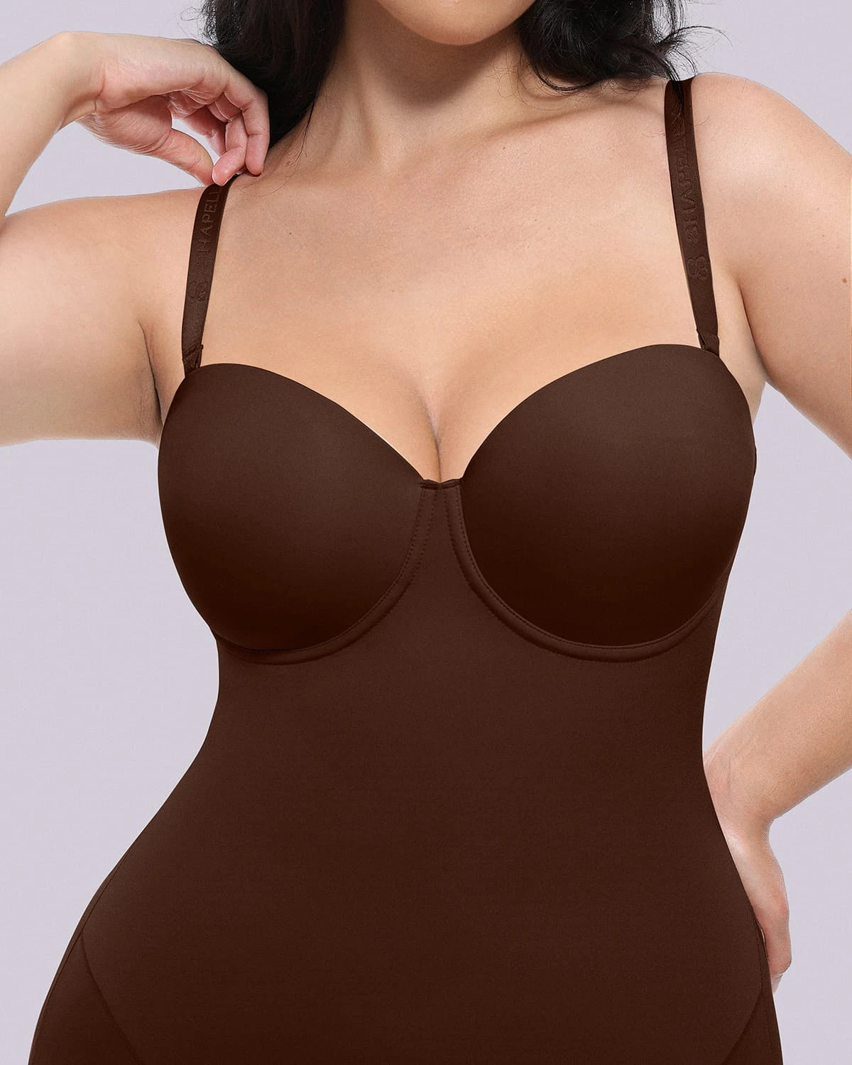 Bare Essentials™ AirSlim® Strapless Mid Thigh Bodysuit - Seamless Shapewear for Women - Perfect for Dresses, Weddings & Special Occasions