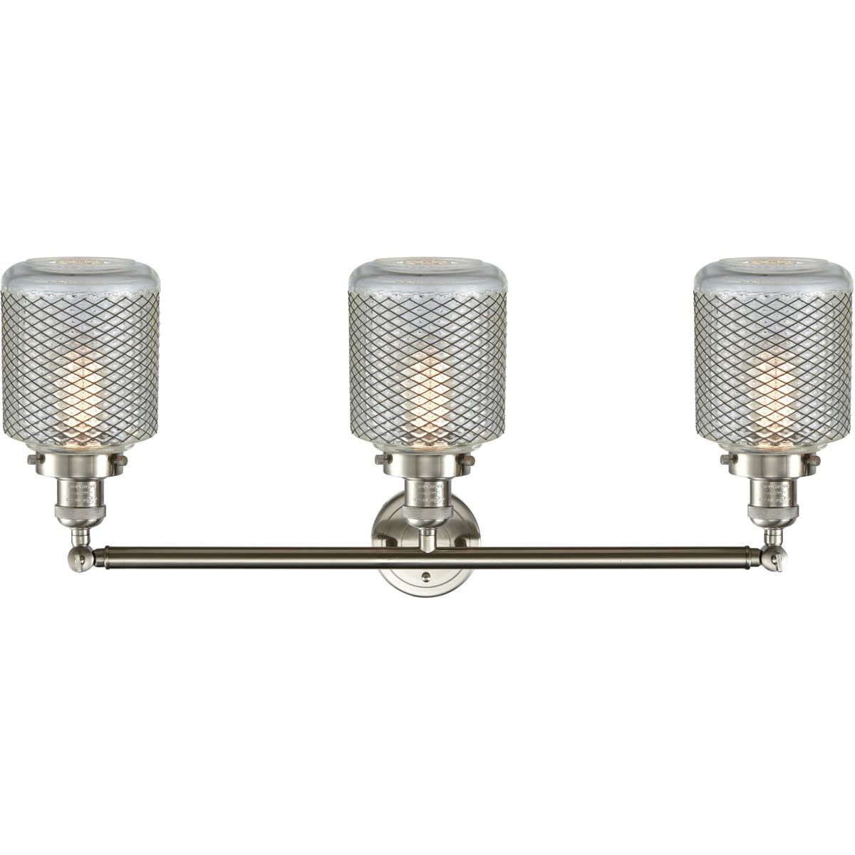 Stanton 3-Light LED Bathroom Vanity Light Fixture in Brushed Satin Nickel - Perfect for Modern Bathroom Lighting and Makeup Mirror Illumination