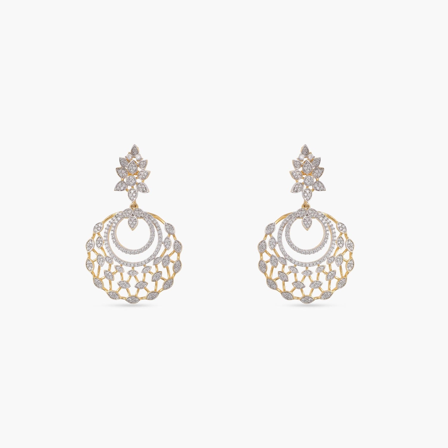 Yug Nakshatra CZ Drop Earrings - Elegant Cubic Zirconia Dangle Earrings for Women | Perfect for Weddings, Parties & Special Occasions