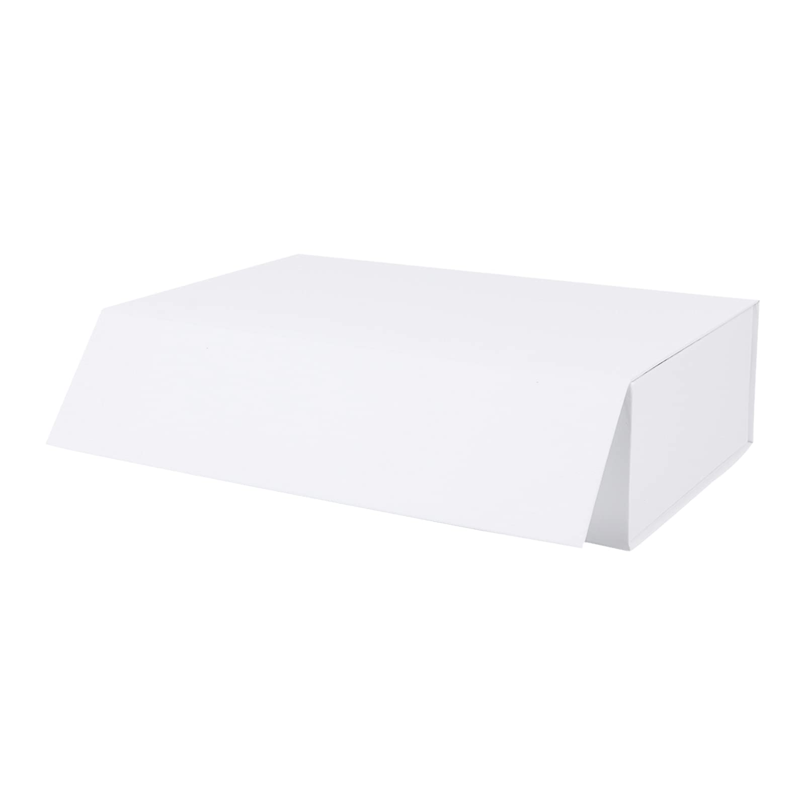 KoKoBin Magnetic Gift Box with Lid - 14x9.5x4 Inches White Wedding Proposal Box for Groomsmen, Birthday Party Favors & Special Occasion Gift Packaging - Perfect for Bridal Showers, Anniversary Gifts & Corporate Events