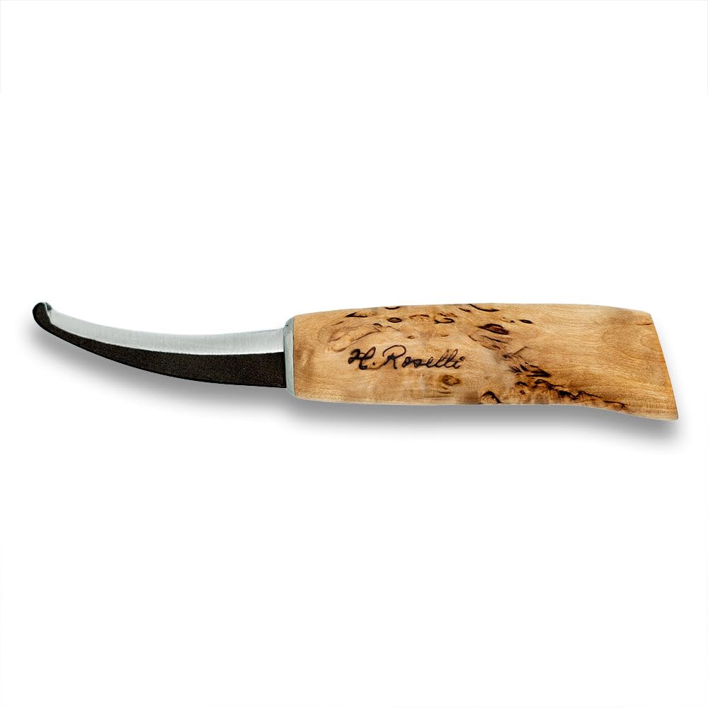 Roselli R161 Finnish Opening Knife with Blunt Point - Durable Hunting & Outdoor Knife for Camping, Fishing & Survival Gear