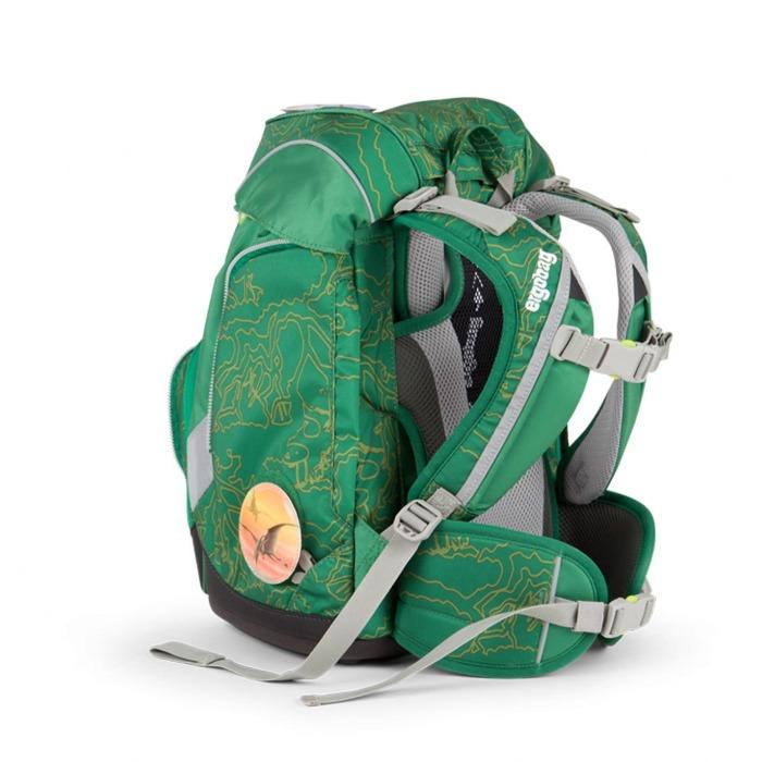 Ergobag 6-Piece School Backpack Set with Dinosaur & Bear Design - Perfect for Kids, Students, and Daily Use in Classroom, Travel, and Outdoor Activities