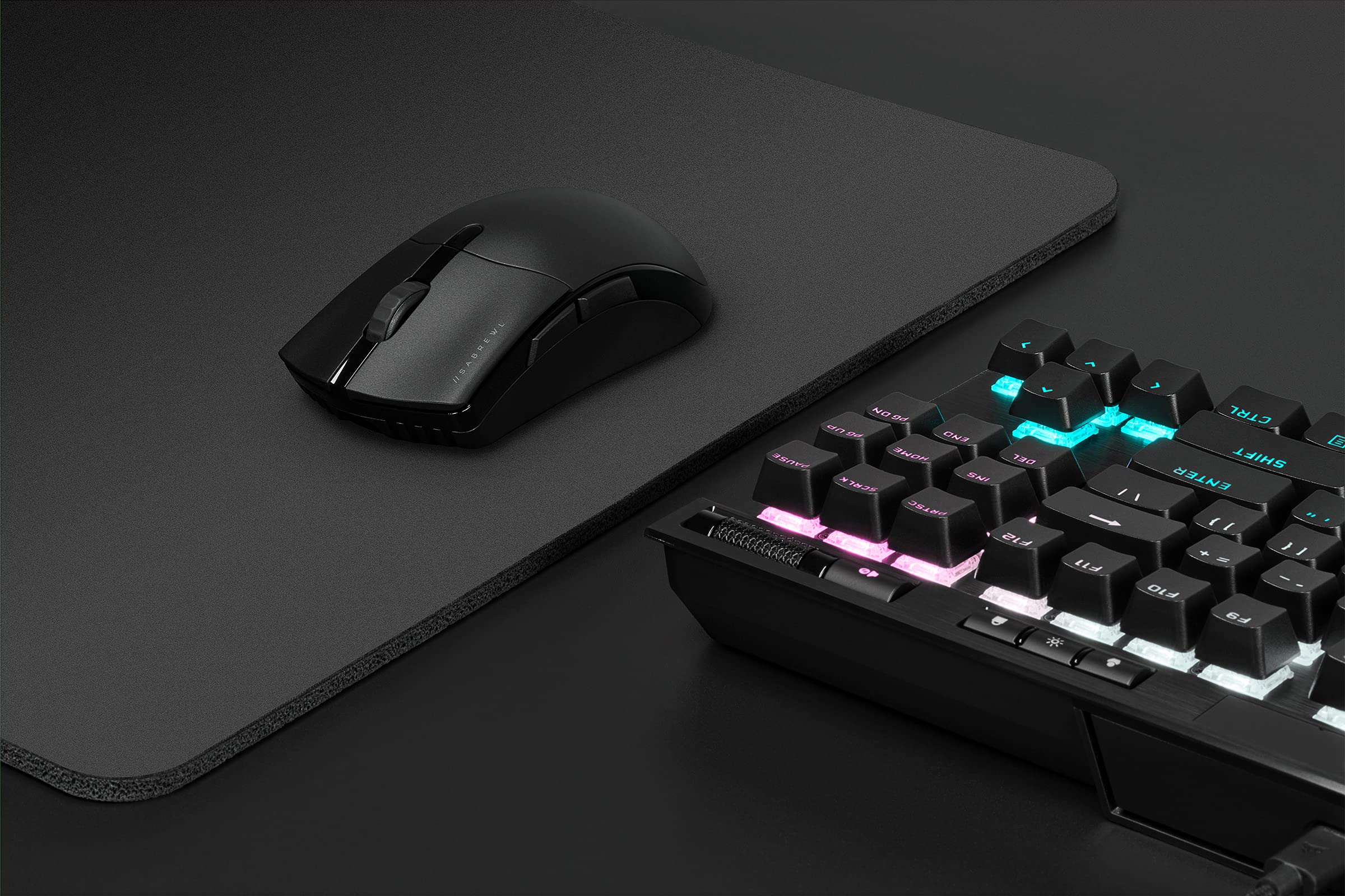 CORSAIR SABRE RGB PRO WIRELESS Gaming Mouse - Ultra-Light 59g FPS MOBA Esports Mouse with 26000 DPI Optical Sensor, Ergonomic Design, iCUE Software Compatible - for PC, PS5, PS4, Xbox - Perfect for Competitive Gaming & Streaming (Black)