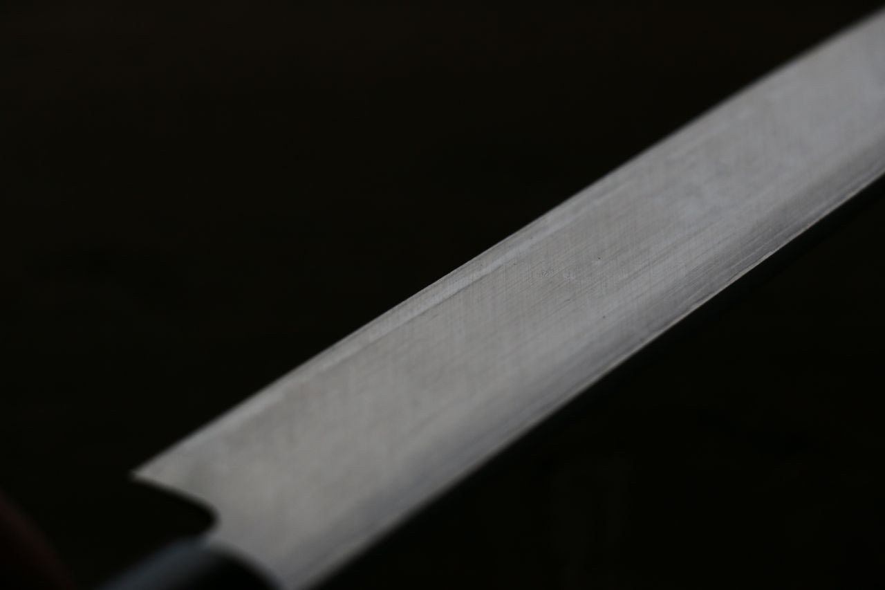 Premium Kanetsune White Steel 11-Layer Damascus Japanese Sushi & Sashimi Knife 240mm - Shitan Handle - Professional Chef's Knife for Slicing Raw Fish, Meat & Vegetables