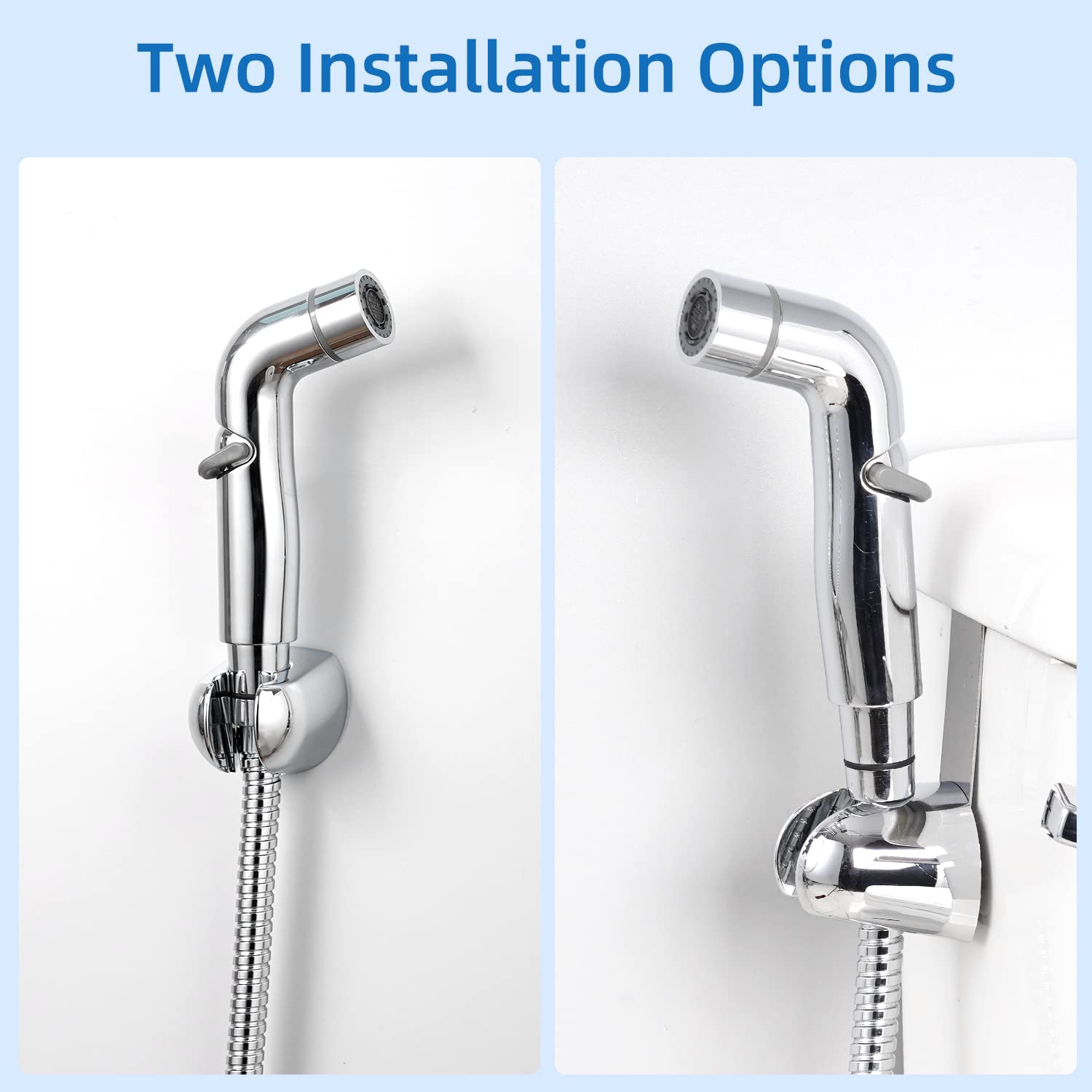 iFealClear Handheld Bidet Sprayer & Sink Faucet Hose Shower Attachment - Dual-Spray Faucet Extension with 8 Adapters for Hair Washing, Pet Rinse, Bathroom Cleaning, Kitchen & Garden Use - Perfect for Bathrooms, Kitchens, Outdoor Washing & Pet Care