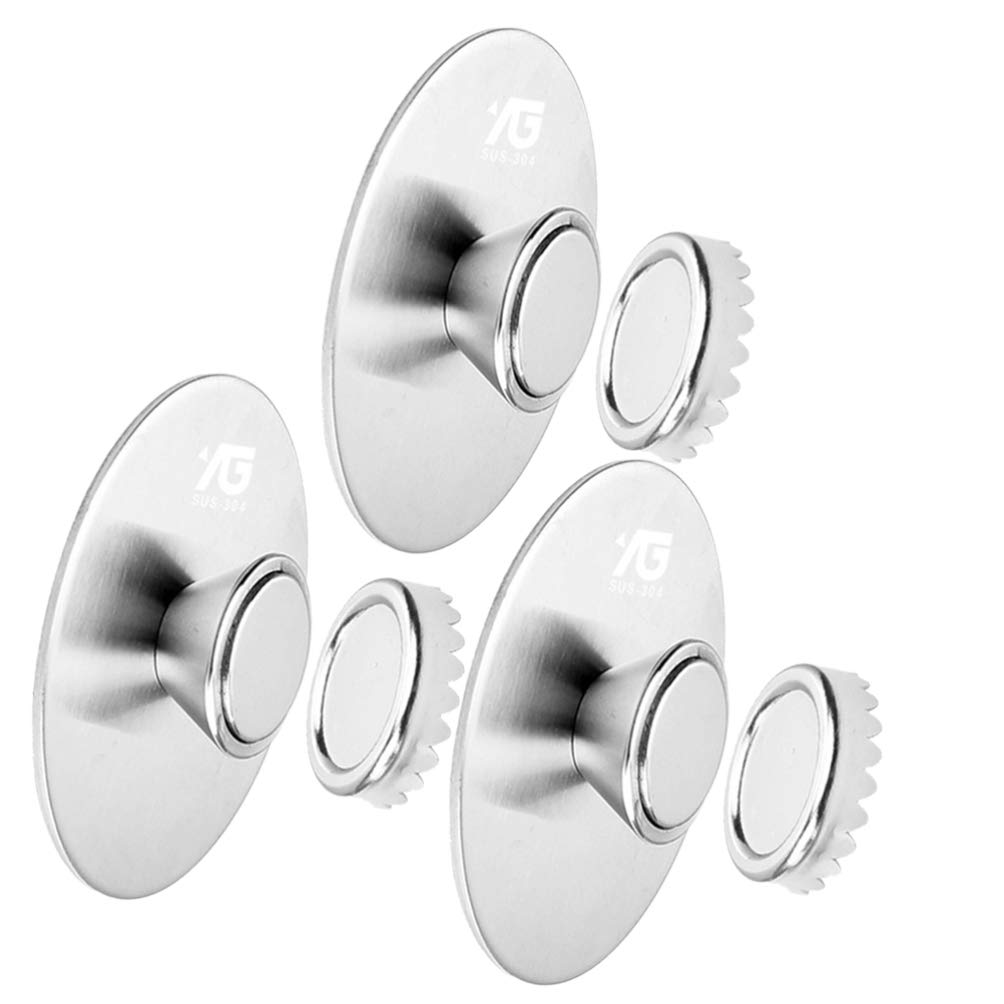 HEMOTON Magnetic Soap Holder - 3 Pack Wall Mounted Soap Dish for Bathroom & Kitchen Sink | Rustproof, Space-Saving Soap Saver with Strong Magnets | Perfect for Showers, Vanities, and RVs
