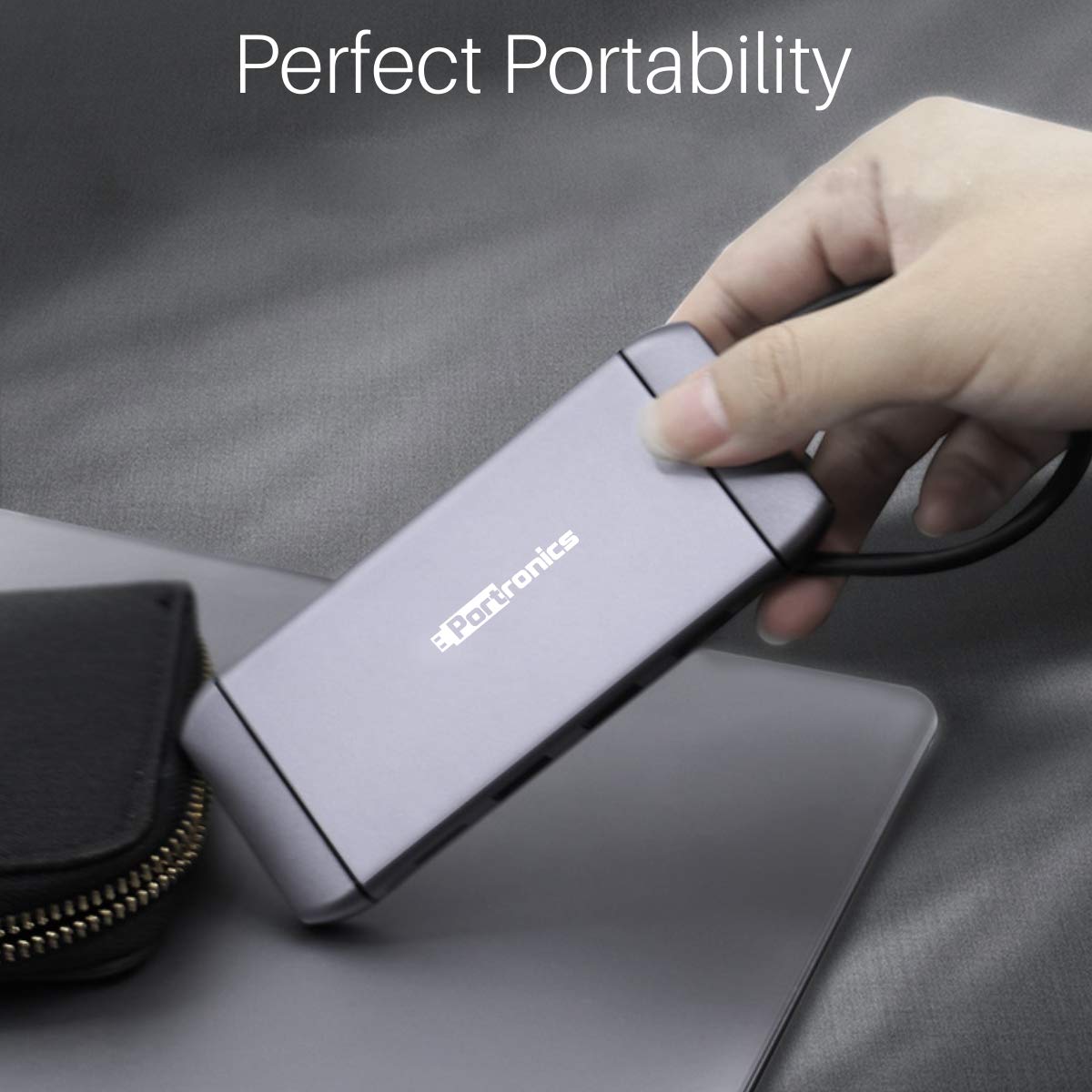 9-in-1 USB C Hub Multiport Adapter with 4K HDMI, 100W PD, USB 3.0 Ports - Compatible with MacBook Pro/Air, Windows, Chromebook, iPad Pro (Space Gray) - Perfect for Home Office, Travel & Conference Presentations