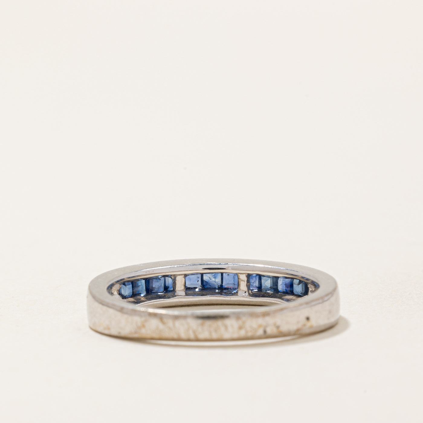 0.24ctw Channel Set Sapphire Ring for Women - Size 6.75 | Elegant Blue Gemstone Engagement, Wedding, or Anniversary Jewelry Gift