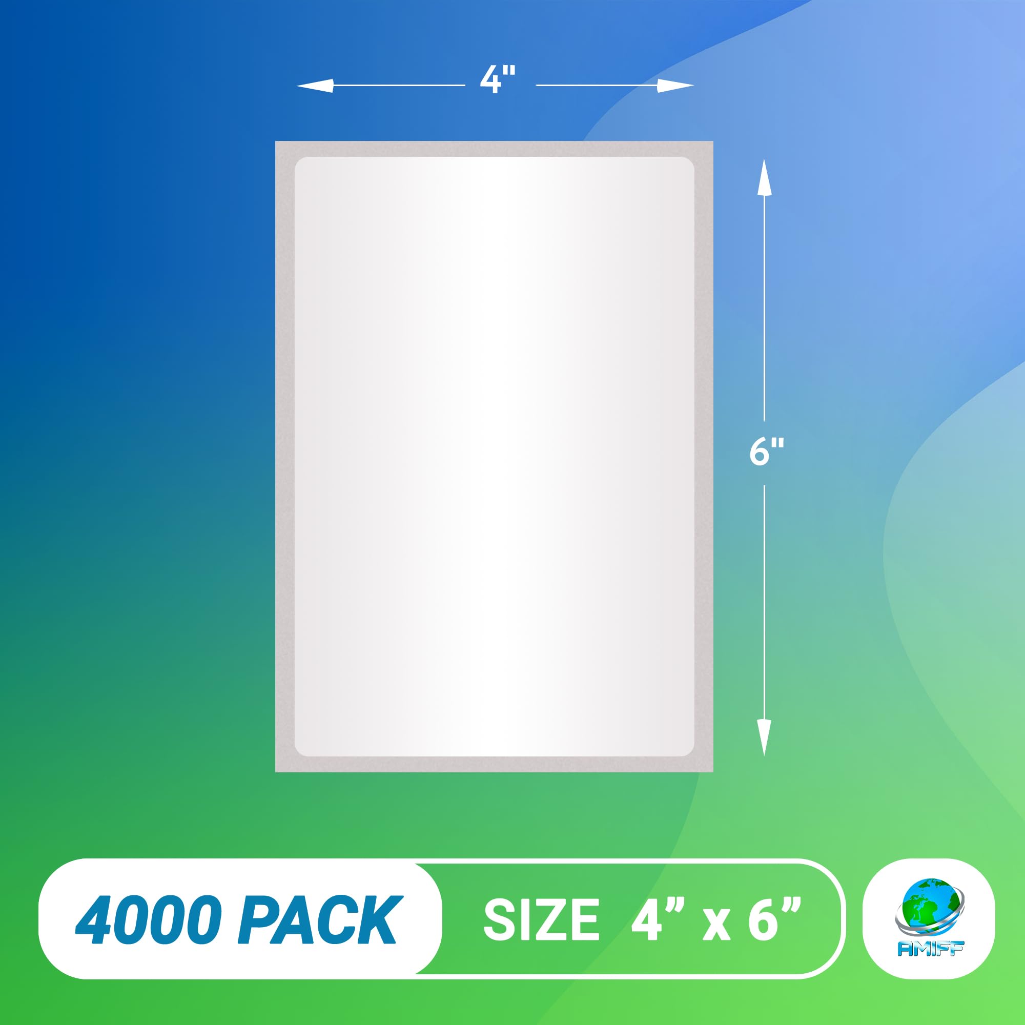 4x6 Direct Thermal Shipping Labels - 4000 Adhesive Stickers Fanfold Pack | USA Made | Zebra & Eltron Printer Compatible | Perfect for E-Commerce, Logistics & Warehouse Labeling
