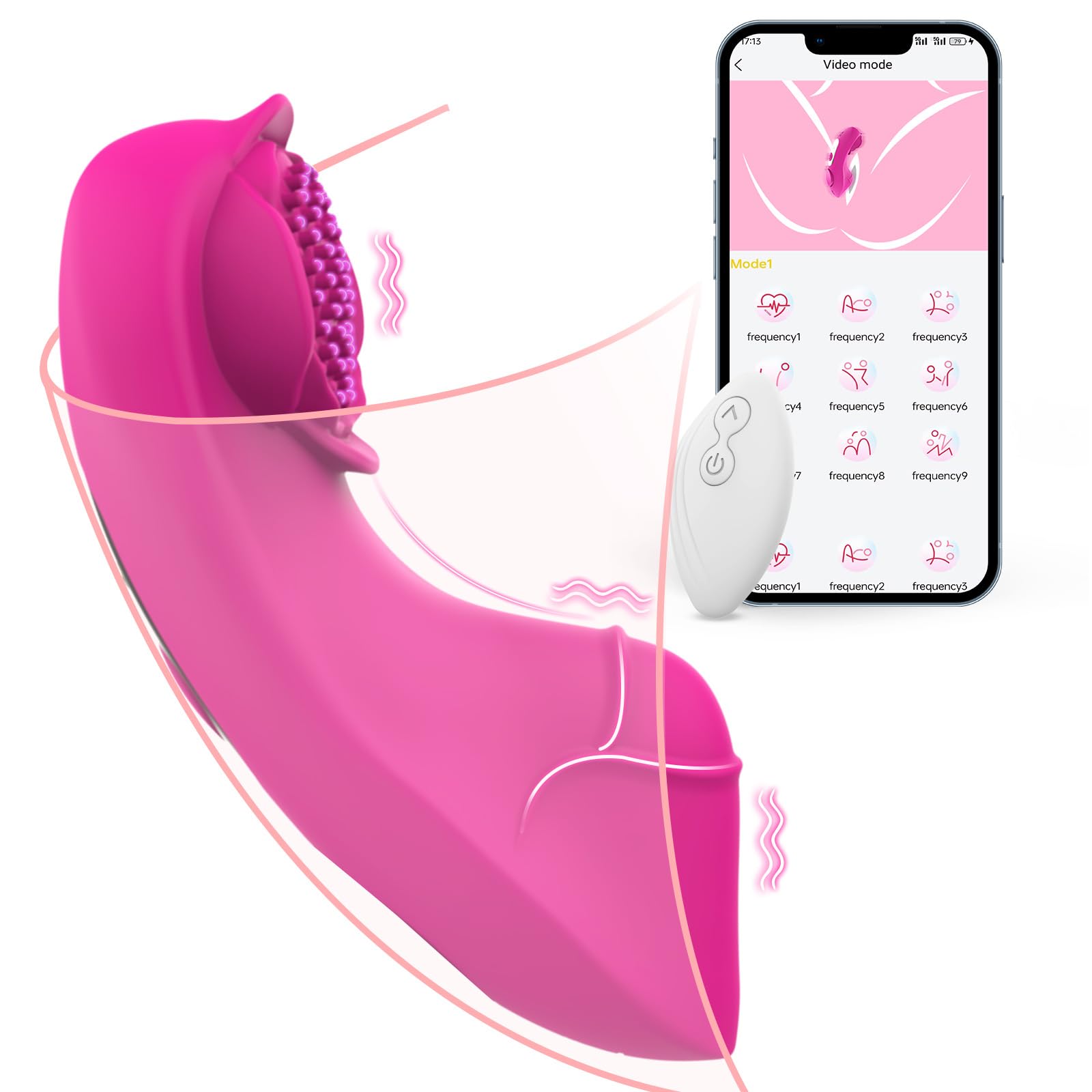 Premium Rose Clit Vibrator for Women - 9 Powerful Vibration Modes with App & Remote Control, Wearable Butterfly Panty Vibrator for Couples Play & Nipple Stimulation | Perfect for Date Nights, LDR & Spicing Up Your Sex Life
