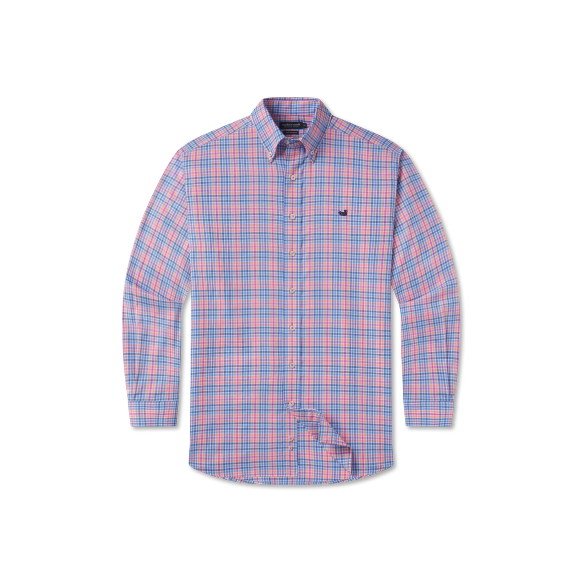 Blount Performance Dress Shirt for Men - Blue & Navy Striped Button Down Oxford - Southern Marsh Premium Work & Office Wear