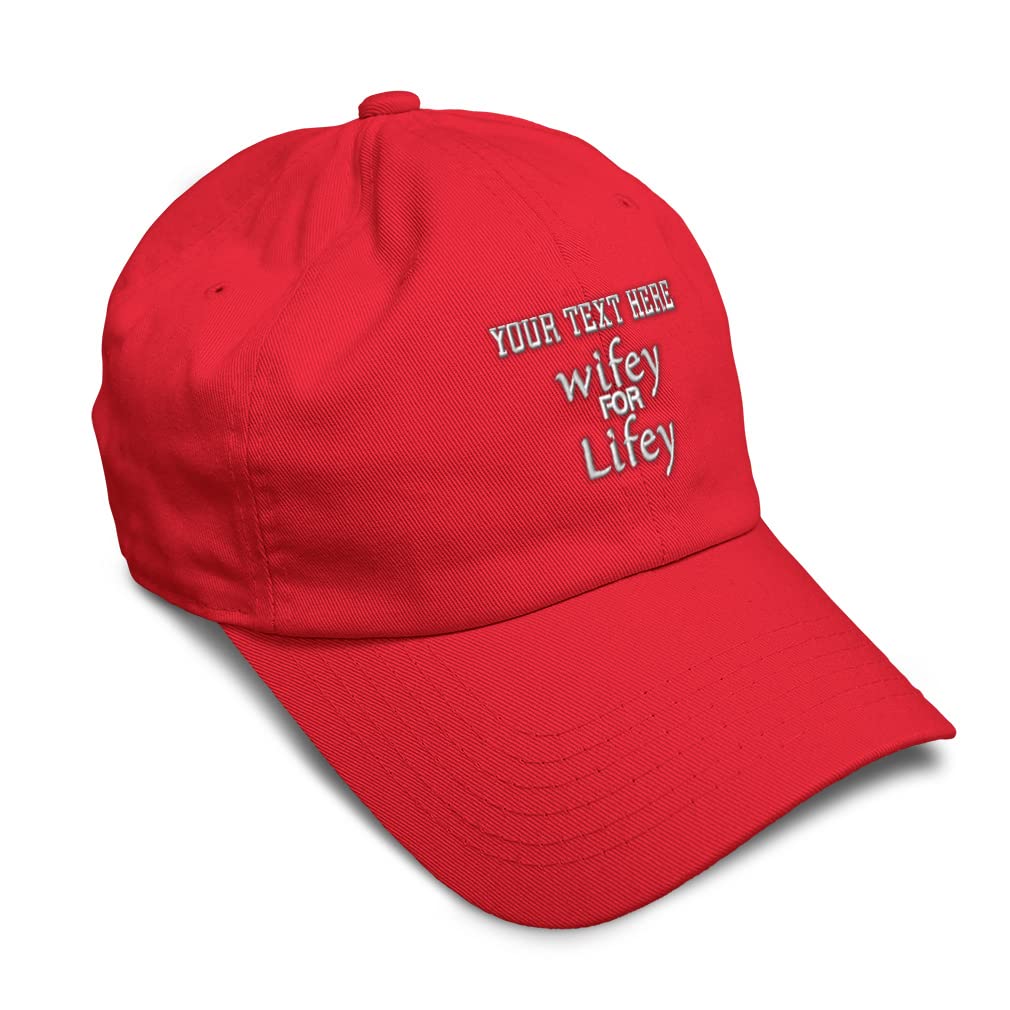Custom Soft Baseball Cap 'Wifey for Lifey' - Twill Cotton Dad Hats for Men & Women - Perfect for Couples, Gifts & Everyday Wear