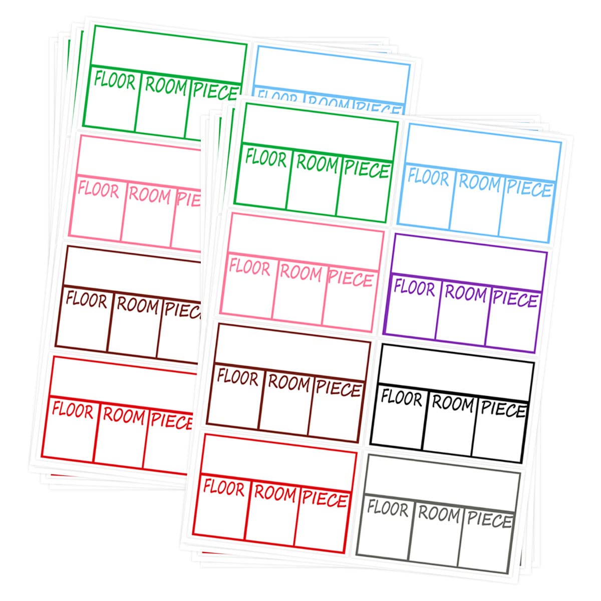 2x3 Inch Writable Adhesive Moving Box Labels - 200 Pcs Color Coding Stickers for Home Moving, Furniture & Storage Organization | Perfect for Packing, Shipping & Warehouse Organization