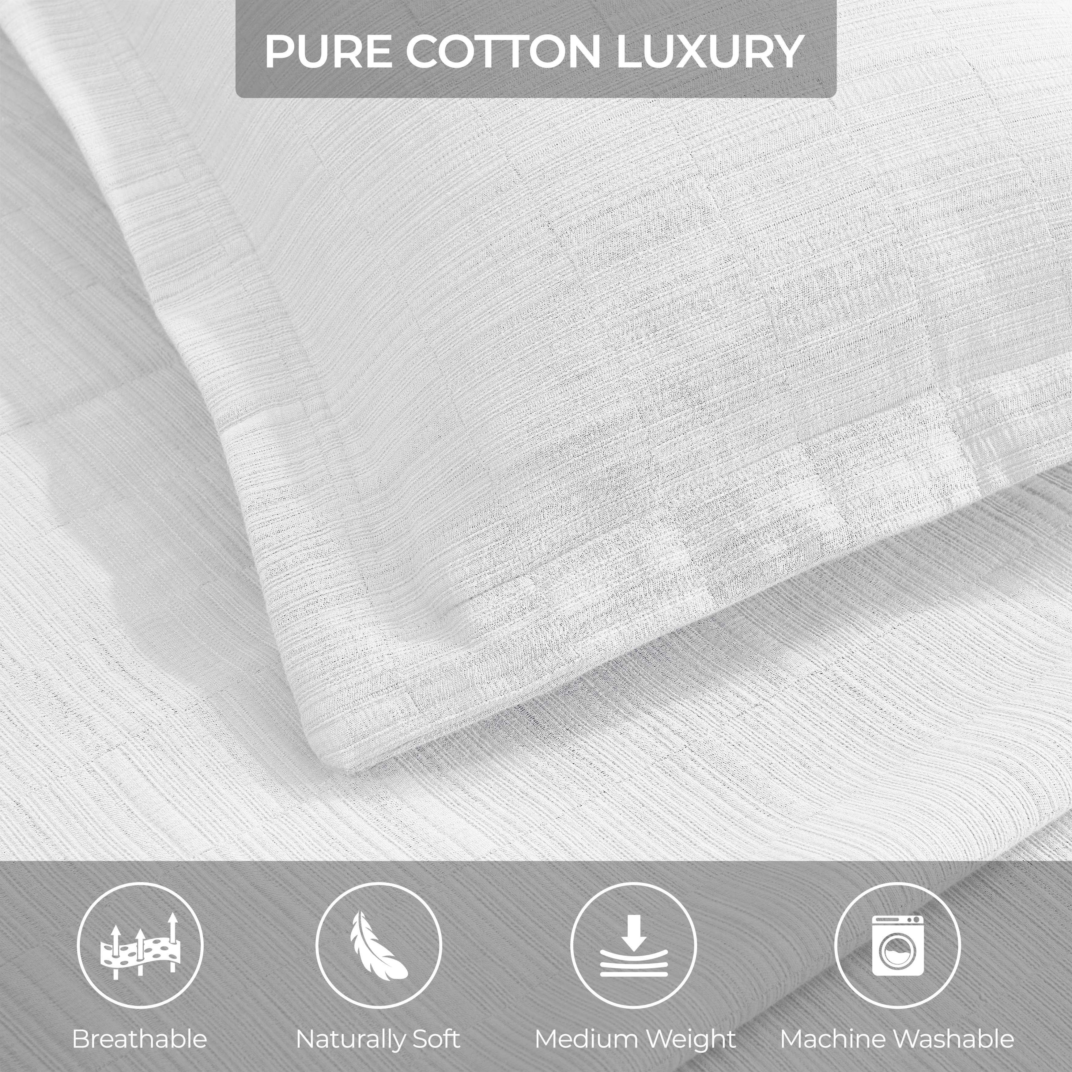 Premium Zenith Cotton Medium Weight Matelasse Bedspread & Sham Set - Queen Size, Luxury Textured Bedding for Master Bedroom & Guest Room Decor