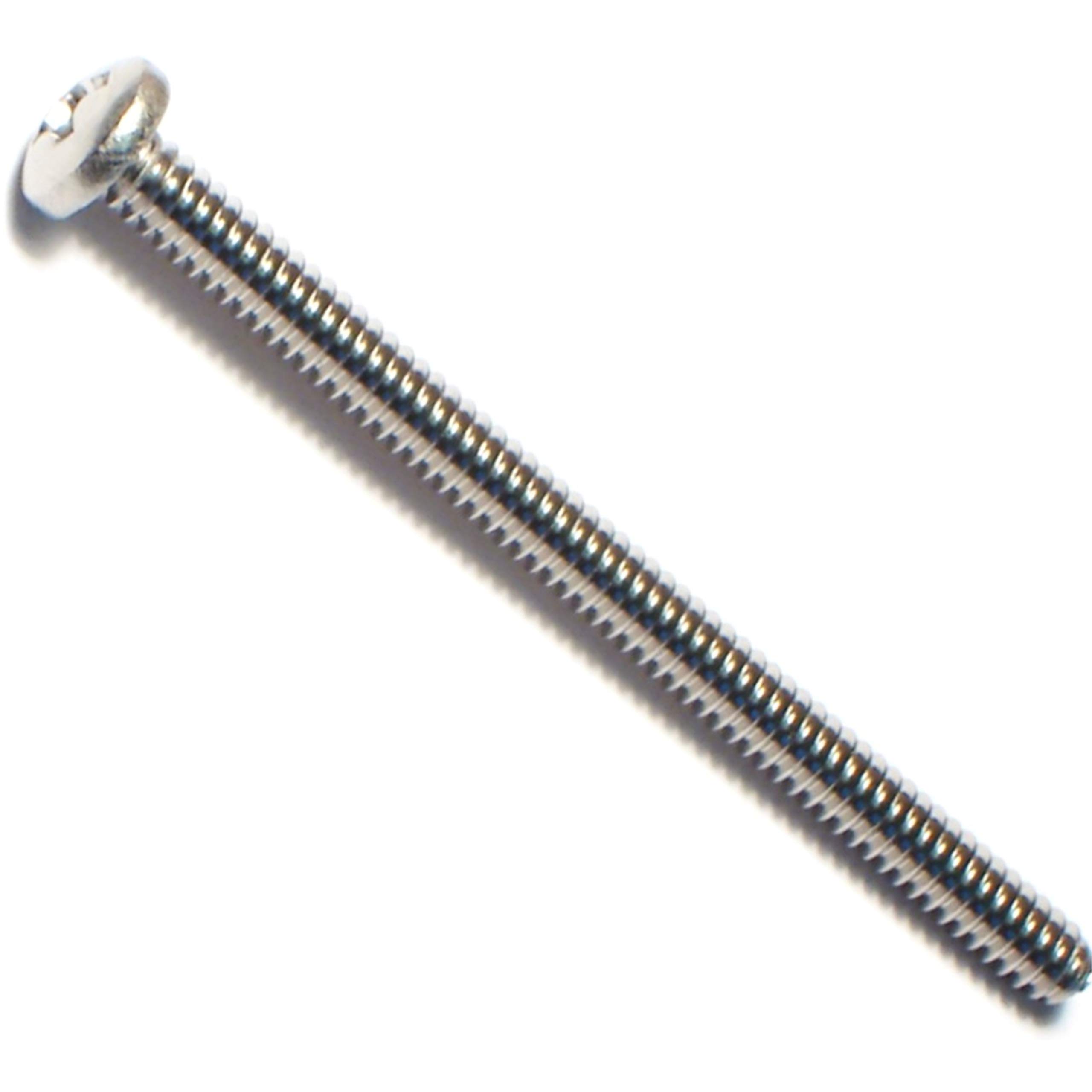 Phillips Pan Head Machine Screws 6-32 x 2 Inch (75-Pack) - Stainless Steel Fasteners for Electronics, Furniture & DIY Projects