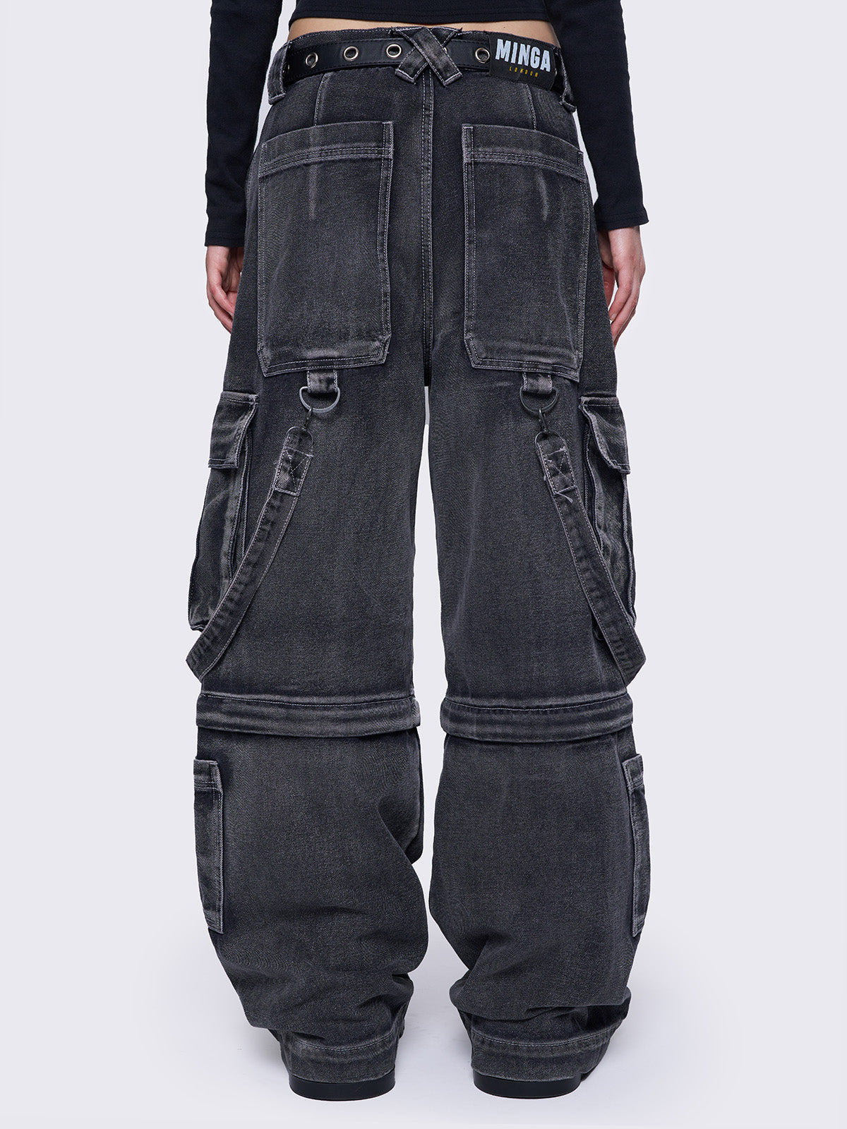 Men's Trek Grey Cargo Pants - Durable Stretch Denim Jeans for Outdoor Hiking, Work & Casual Wear | Comfortable Utility Pants with Multiple Pockets