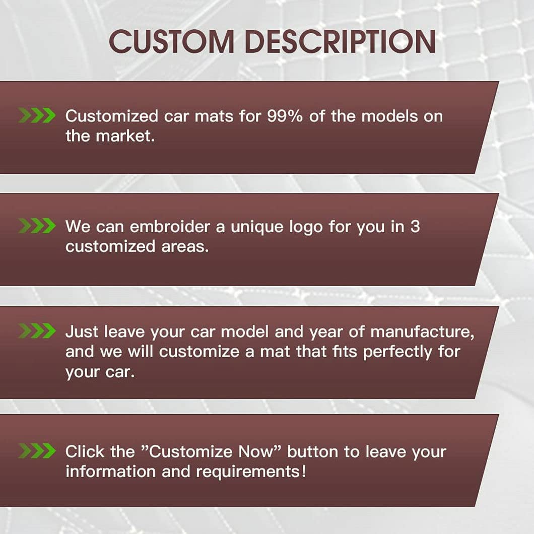 Custom Handmade Personalized Car Floor Mats - Premium Black & Beige Options | Perfect for SUVs, Sedans & Trucks | Durable & Stylish Interior Upgrade