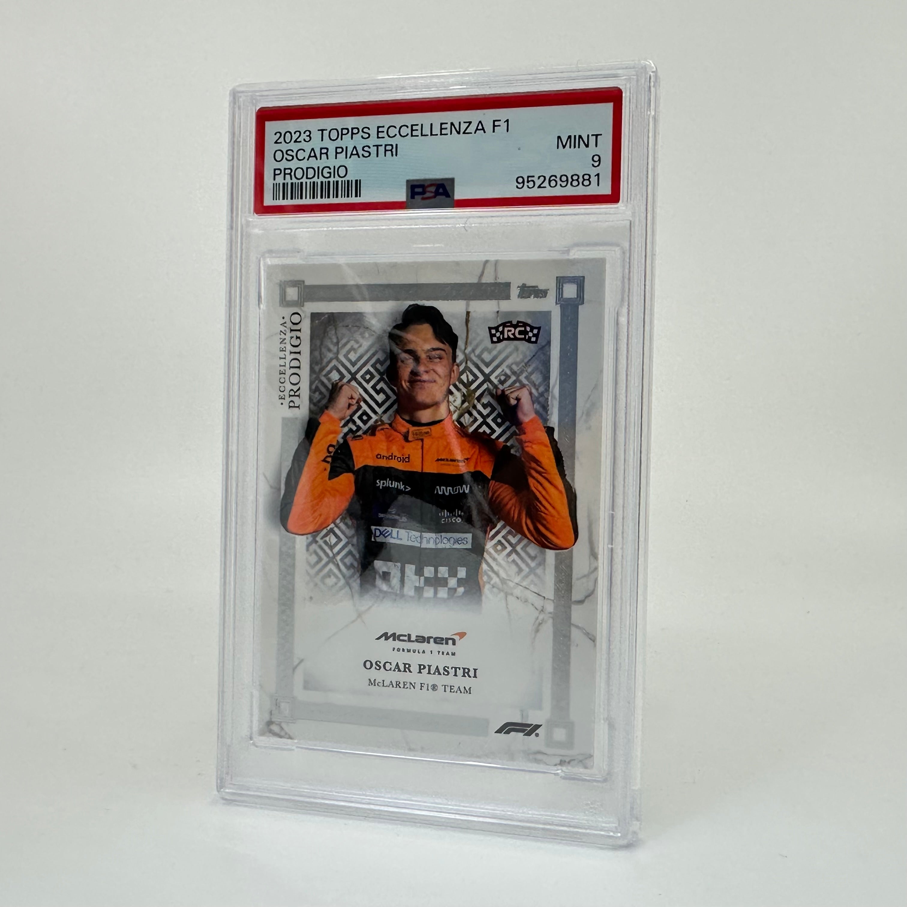 PSA 9 Graded Oscar Piastri Rookie Card RC - 2023 Topps Eccellenza F1 Prodigio Racing Collectible - Perfect for F1 Memorabilia Collections & Motorsport Fans Display
