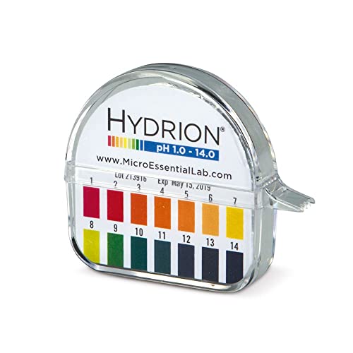 Hydrion Spectral pH Test Strips (1.0-14.0 Range) - Single Roll Dispenser for Water Testing, Aquariums & Pool Maintenance | Accurate pH Measurement for Labs, Schools & Home Use