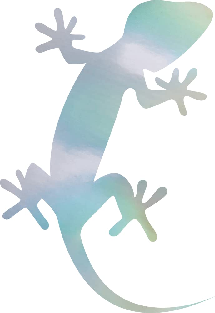 Premium Waterproof Vinyl Gecko Lizard Holographic Decal Stickers (Set of 2) - Durable Adhesive for Laptop, Phone, Helmet, Car Window, Bumper, Mug, Cup, Door & Wall Decoration - Perfect for Outdoor Use, DIY Crafts & Personalizing Your Belongings