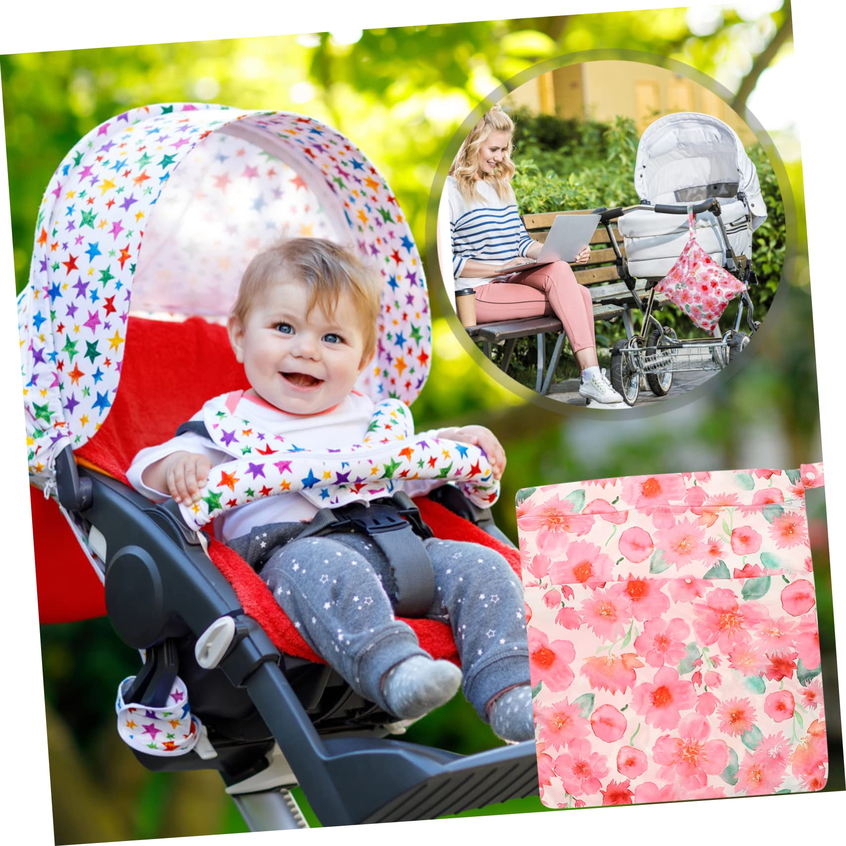**iFundom 5-Pack Hanging Wet Dry Bags - Reusable Waterproof Diaper Bag, Portable Tarpaulin Pouch for Swim, Gym & Travel (Red)**    *Perfect for Baby Diapers, Swimsuits, Gym Clothes & Outdoor Adventures*