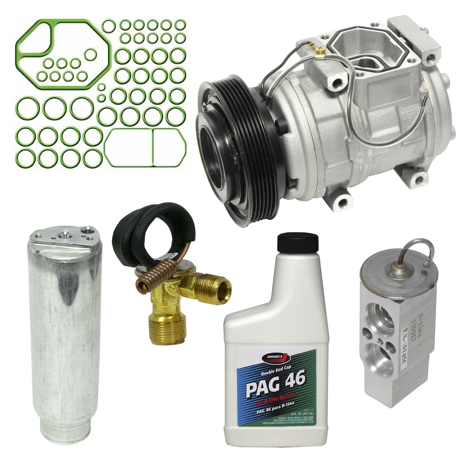 Universal Air Conditioner KT 4664 A/C Compressor and Component Kit - Replacement Parts for Car AC Repair | Perfect for DIY Mechanics & Auto Shops