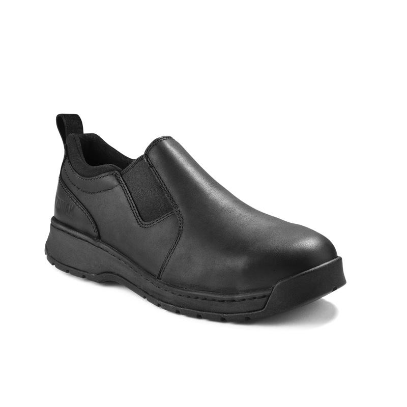 Kodiak Rossburn Men's Aluminum Toe Pull-On Work Safety Shoes KD0A4NLMBLK - Black Slip-Resistant Work Boots for Construction, Warehouse & Industrial Safety