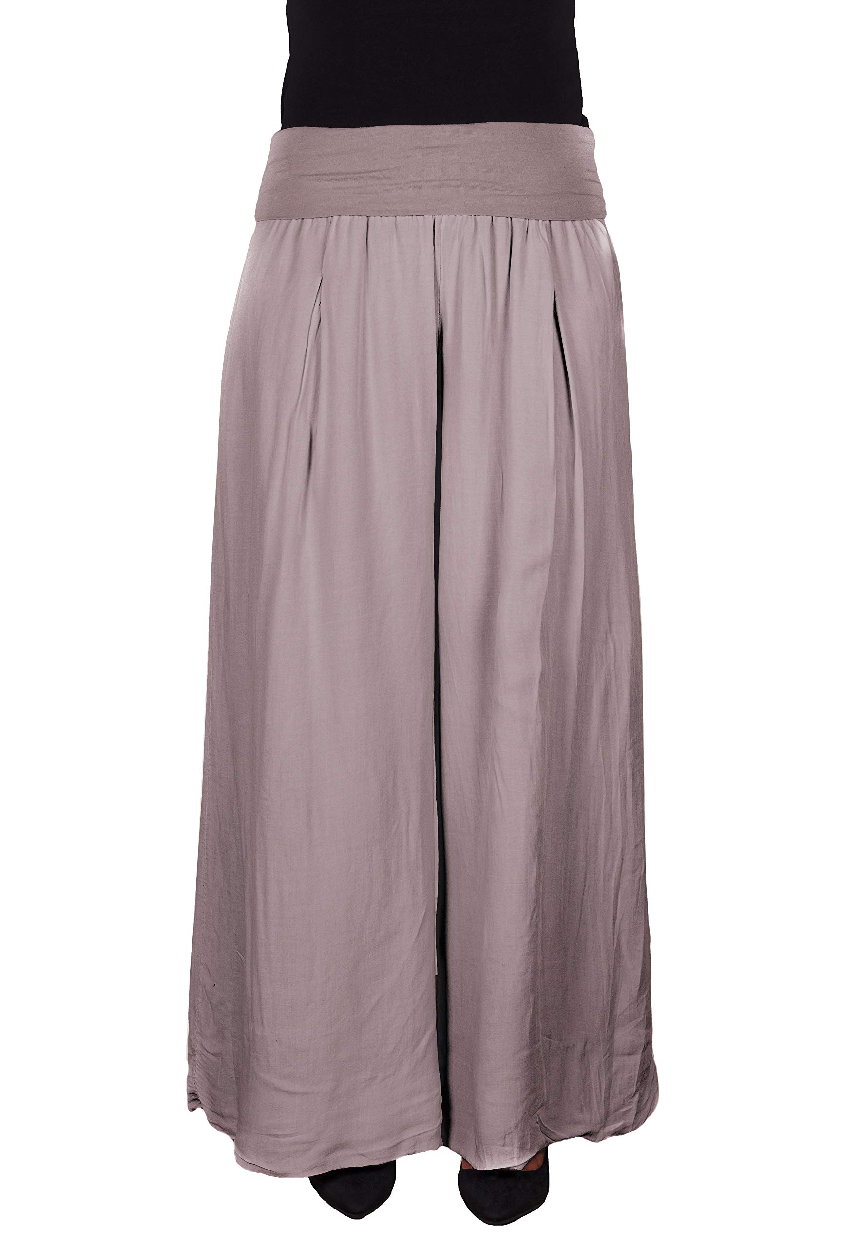 Italian Silk Loose Pants for Women - Made in Italy | Elegant Comfort Wear for Travel, Lounge & Special Occasions