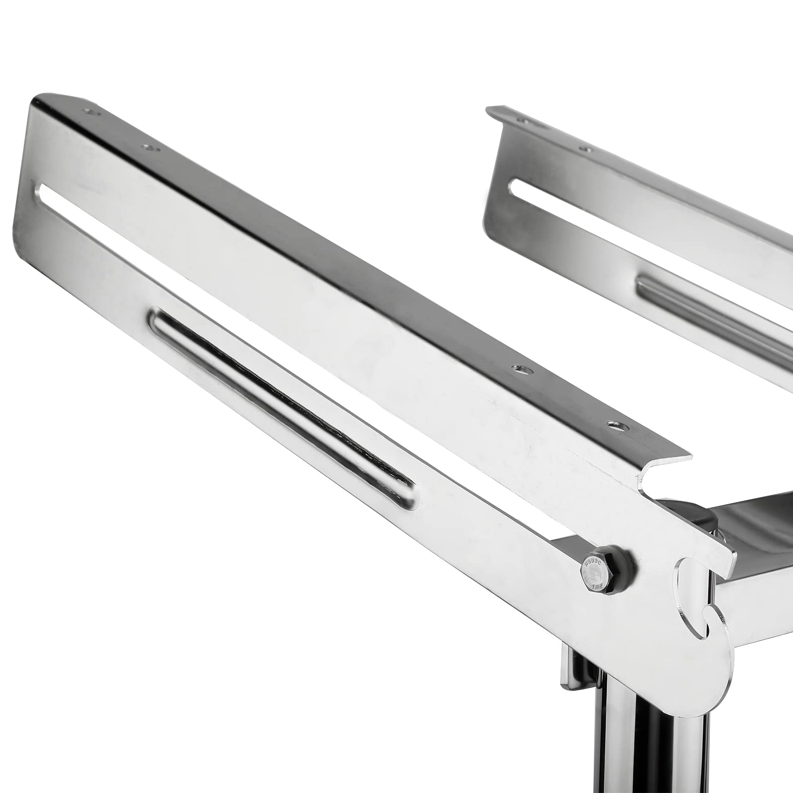 **Amarine Made 4-Step Stainless Steel 316 Boat Ladder – Spring Loaded Sliding Ladder with Carry Handle & Pop-N-Lock for Swim Platform – Perfect for Boating, Fishing & Water Sports**