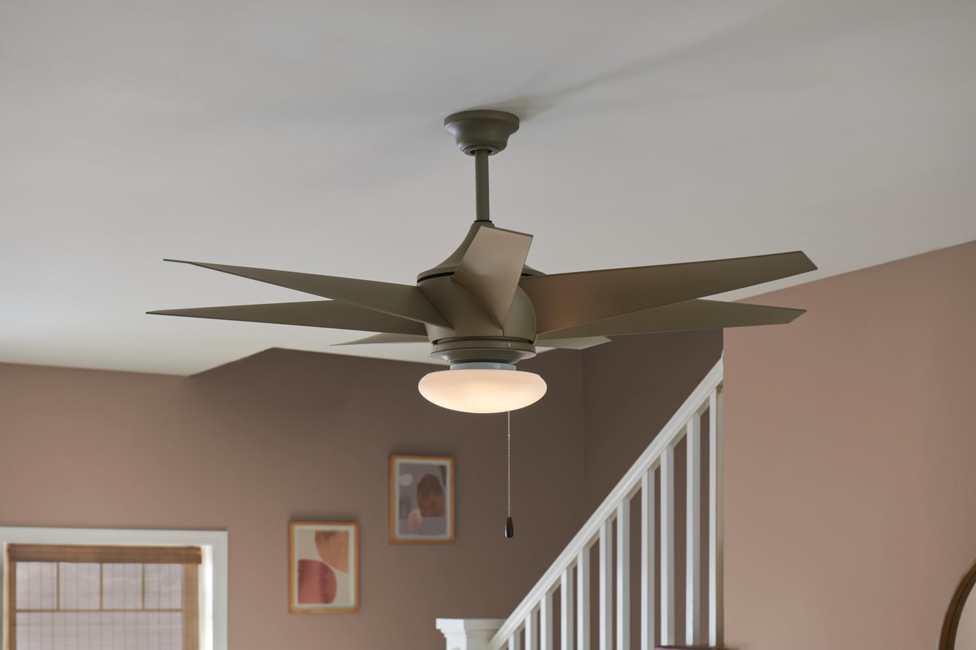 KICHLER 10 Inch Universal LED Fan Light Kit - White Finish, Energy Efficient Ceiling Fan Light for Bedroom, Living Room & Kitchen