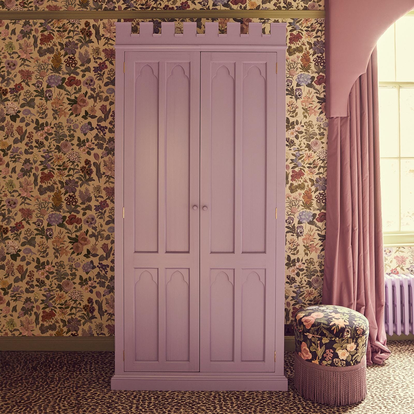 CASTLE Wardrobe - Stylish Violet Closet for Bedroom & Living Room | Perfect for Organizing Clothes & Accessories
