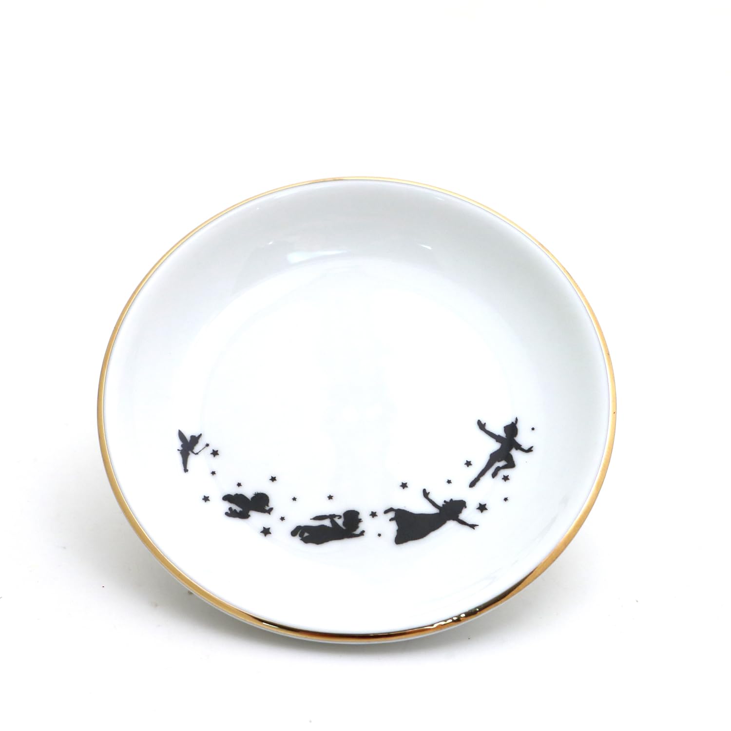 22K Gold Peter Pan Ring Dish - Jewelry Holder for Home Decor