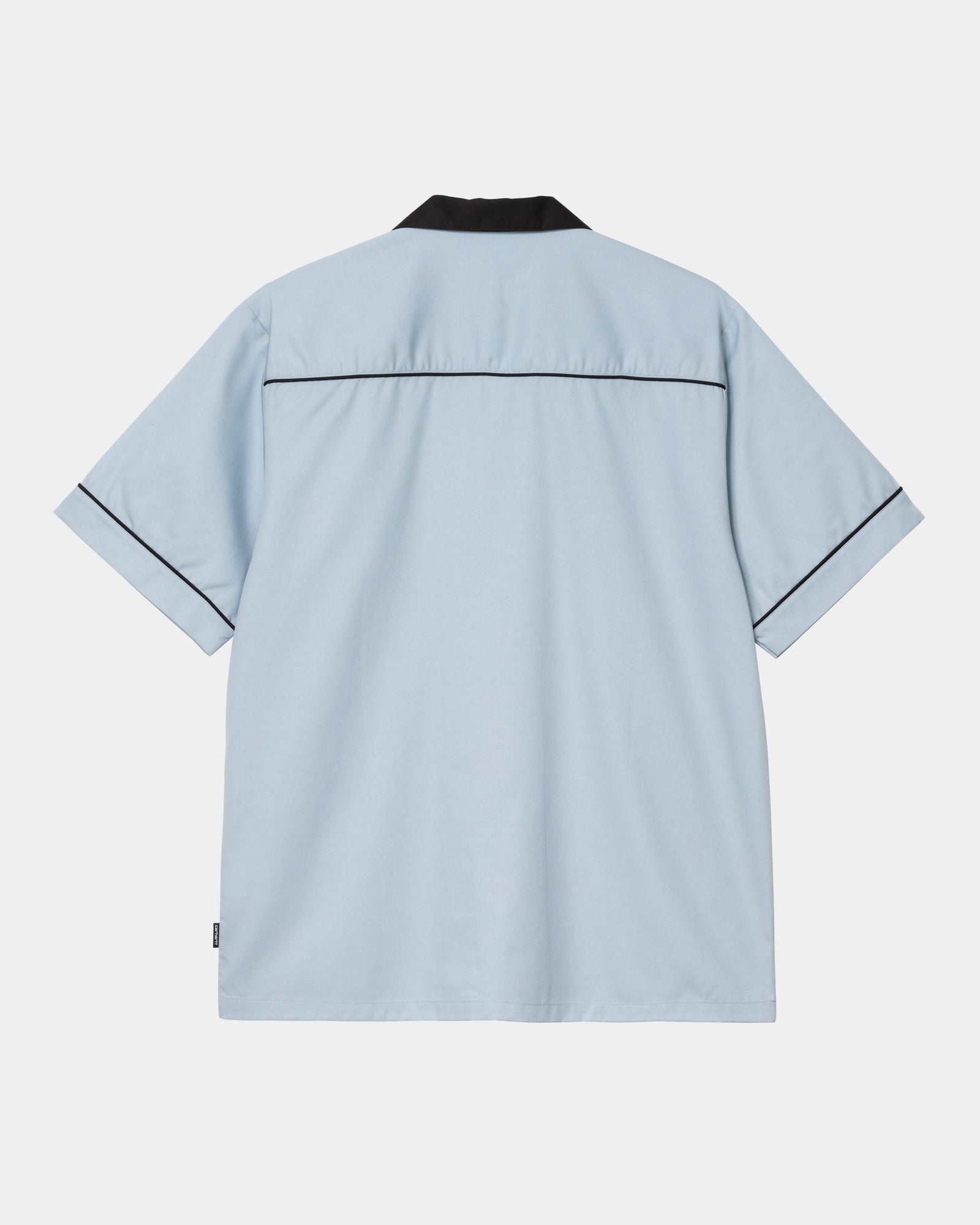 Men's Short Sleeve Bowl Neck T-Shirt - Blue Fog & Black Color Options | Casual Wear, Street Style, Summer Outfits