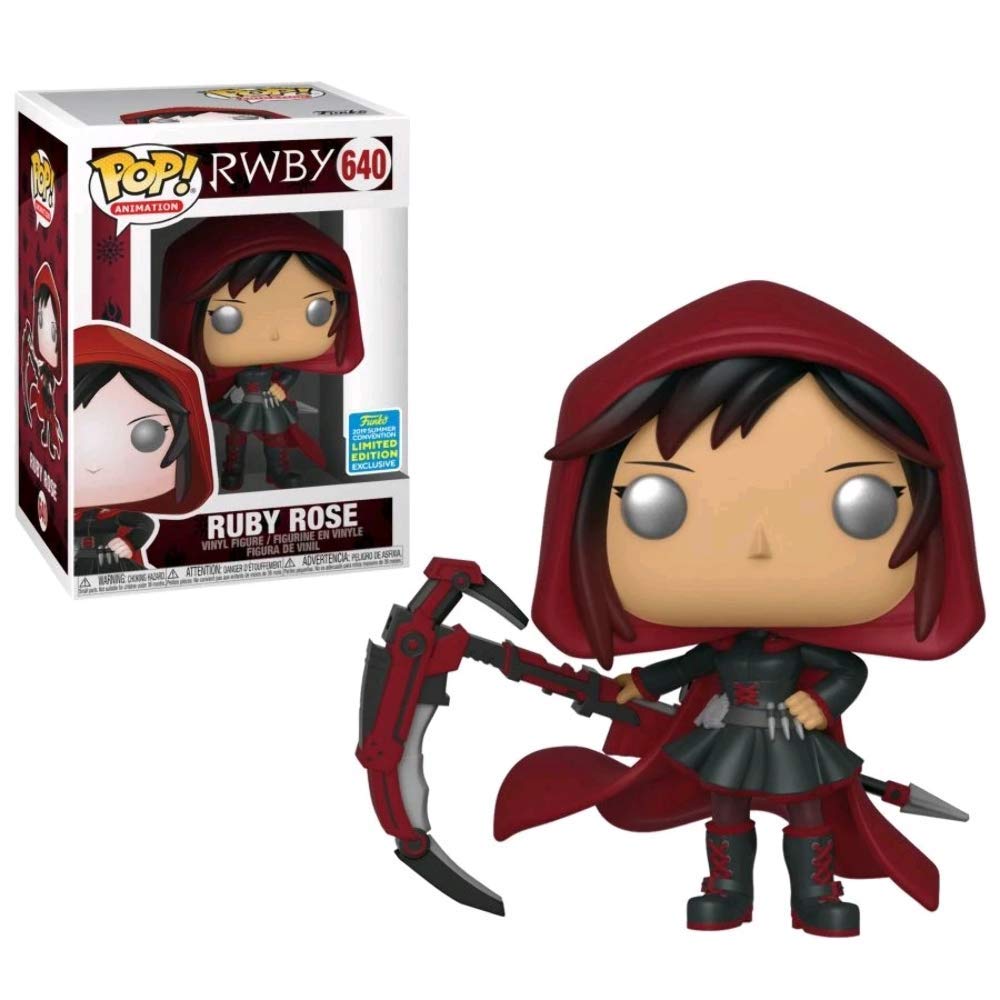 Funko Pop! RWBY Ruby Rose #640 SDCC 2019 Exclusive Vinyl Figure - Anime Collectible for Fans, Home Office Display & Gift Idea