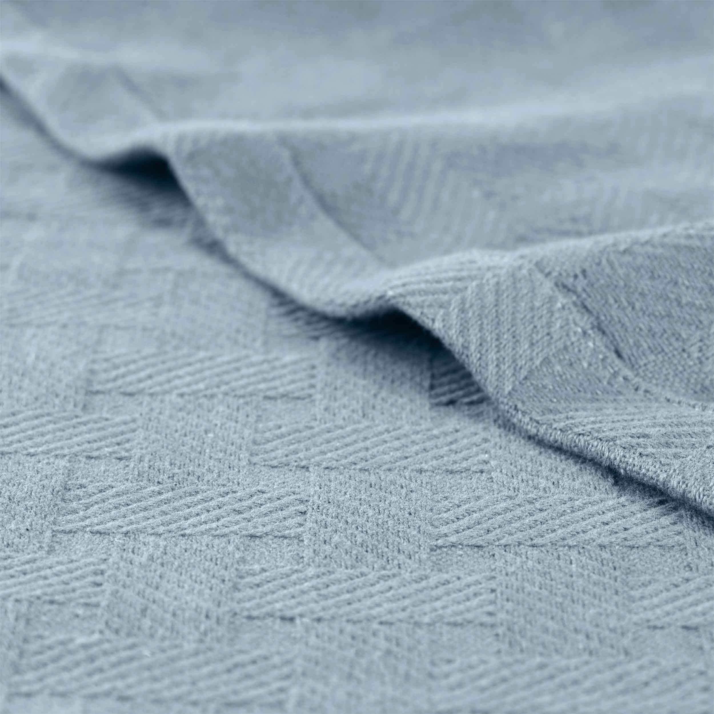 Soft Basketweave All-Season Cotton Bed Blanket & Sofa Throw - Lightweight Breathable Blanket for Bedroom, Living Room, Travel and Outdoor Use