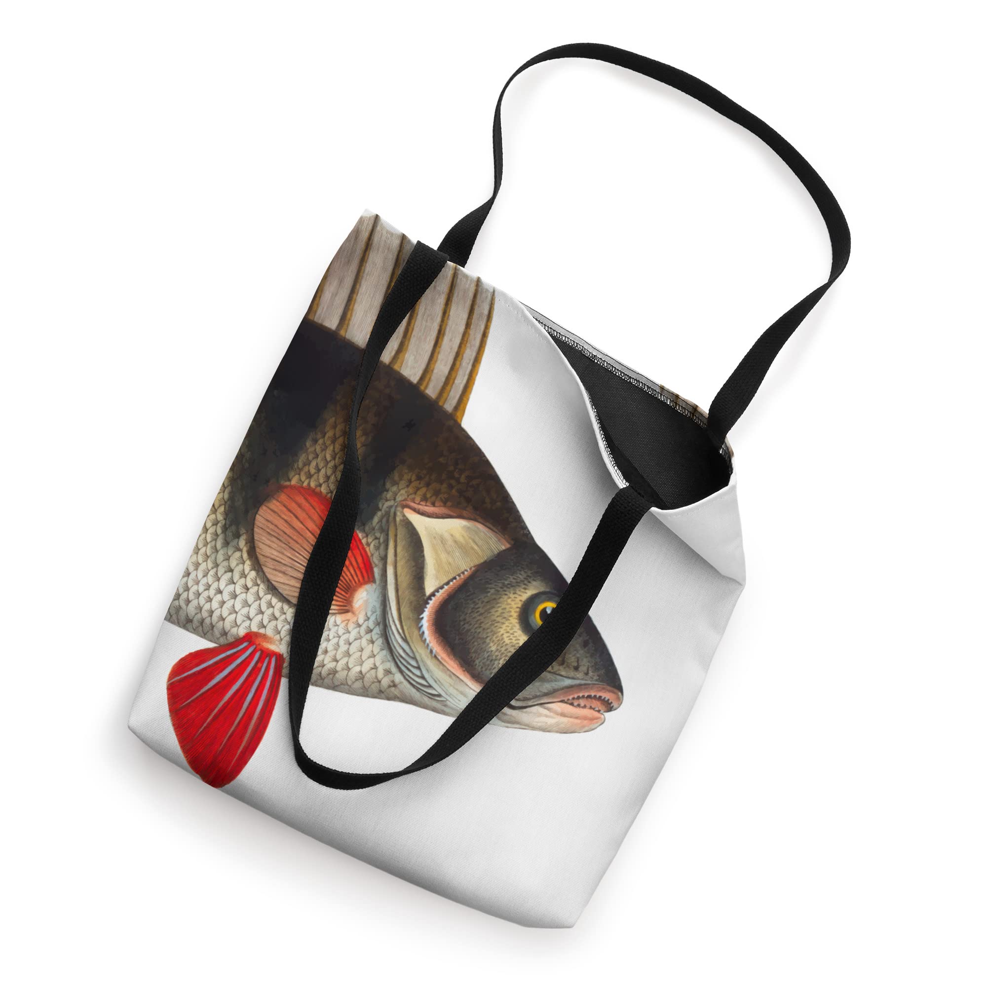 Perch Fish Tote Bag - Durable Canvas Shopping Bag with Fish Print - Perfect for Grocery Shopping, Beach Trips & Farmers Market