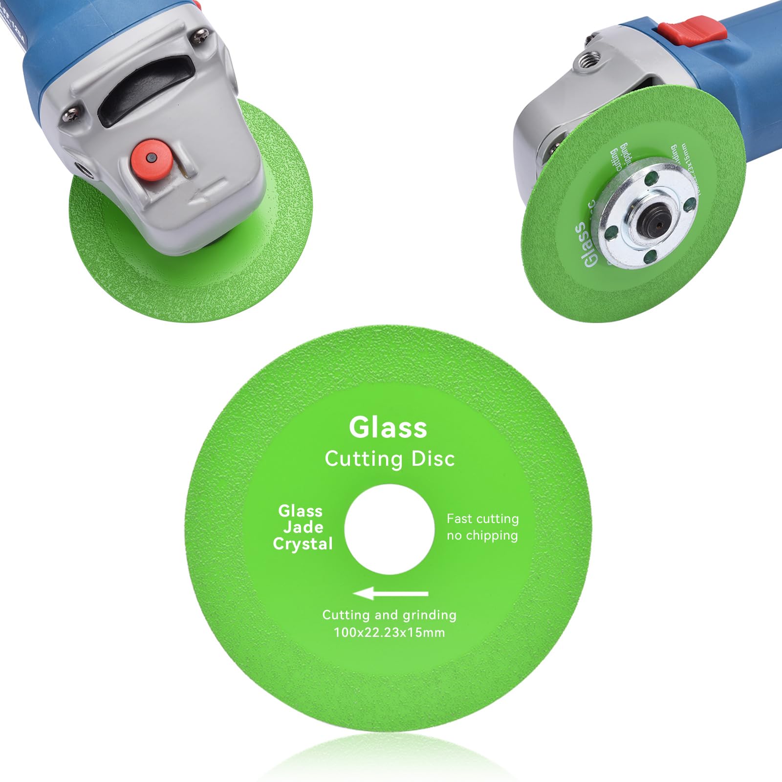 4 Inch Diamond Glass Cutting Disc - Ultra Thin Angle Grinder Saw Blade for Glass, Tile, Marble, Ceramic & Jade - Perfect for DIY Projects, Home Renovation & Craft Work