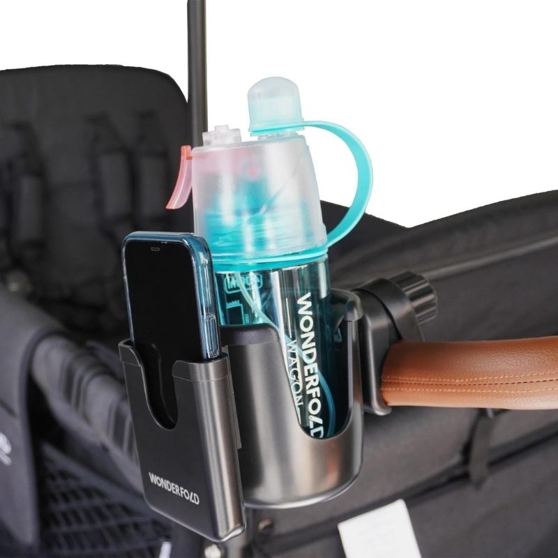 2 in 1 Cup and Phone Holder - Multi-Functional Car Cup Holder with Adjustable Phone Stand for iPhone & Android - Perfect for Driving, Commuting, and Road Trips