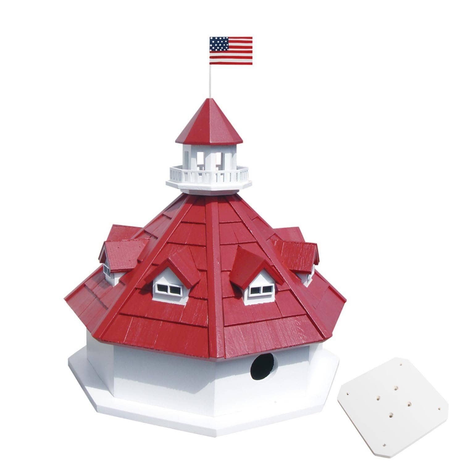 Handmade Chesapeake Bay Lighthouse Bird House - Decorative Garden Bird Feeder for Outdoor & Backyard Decor | Perfect for Bird Watching & Coastal Themed Gardens